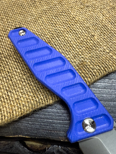 Фрикционный складной нож Риф сталь VG-10, рукоять G10 синий