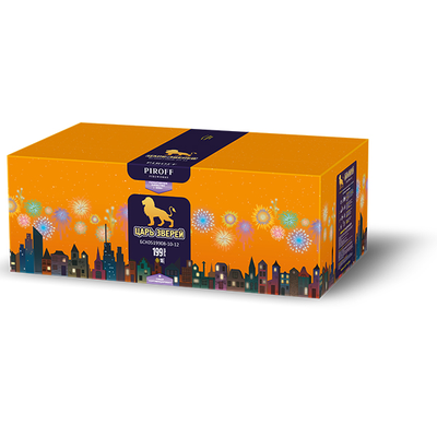 Батарея салютов ЦАРЬ ЗВЕРЕЙ (0,8"; 1"; 1,2" / 199 залпа)