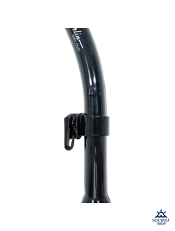 Трубка для дайвинга Marlin DRY DUO BLACK (изогнутая гофра)