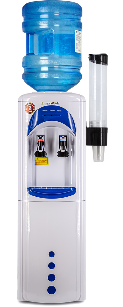Кулер для воды Aqua Work 17-LDR бело-синий, с нагревом и электронным охлаждением