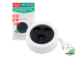Удлинитель 5м 3 розетки ENGY Рулетка ШВВП 2*0,75