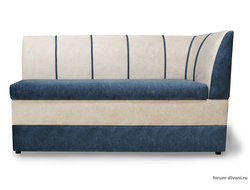 Кухонный диван Форум-8 150см, правый Синий/слоновая кость