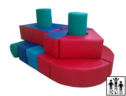 Мягкий напольный Конструктор "Пароход" красный