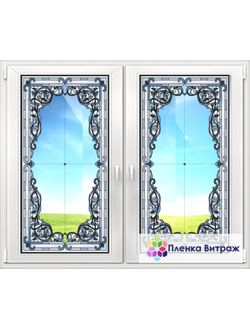 Витражная пленка, витражная пленка самоклеющаяся, пленочный витраж с классическим рисунком