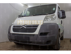 Защита радиатора Citroen Jumper 2014-... / Fiat Ducato IV 2014-... (2 части) / Peugeot Boxer 2014-... (2 части) black низ