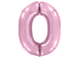 Фольгированная цифра - Розовая матовая