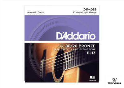 Струны для гитары D`ADDARIO EJ13 80/20 купить на сайте domstereo.ru