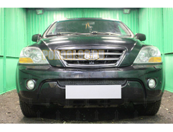 Защита радиатора KIA Sorento I рестайлинг 2006-2011 black низ