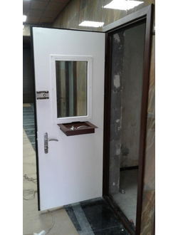 Кассовая дверь с выдвижным лотком в оружейную комнату, кассовые двери в самаре от производителя