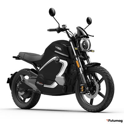 Электромотоцикл WHITE SIBERIA SUPER SOCO WANDERER PRO черный