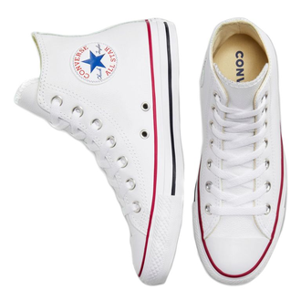 Кеды кожаные Converse Chuck Taylor All Star белые высокие