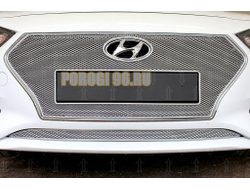 Защита радиатора Hyundai Solaris 2017- chrome низ PREMIUM