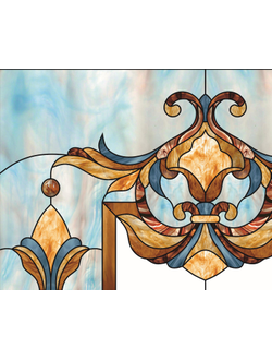 Витражная пленка, витражная пленка самоклеющаяся, пленочный витраж с классическим рисунком