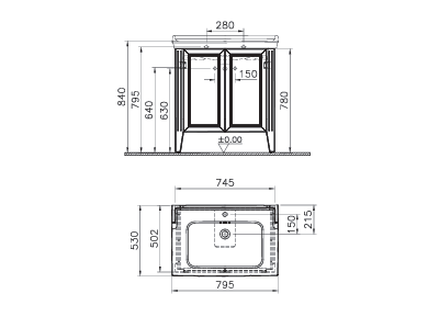 Шкаф Vitra Valarte 80 см с раковиной, с дверцами, цвет серый матовый, 62154