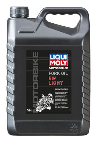 Масло для вилок и амортизаторов 5W (синтетическое) Liqui Moly Motorbike Fork Oil 5W Light - 5 Л (1623)