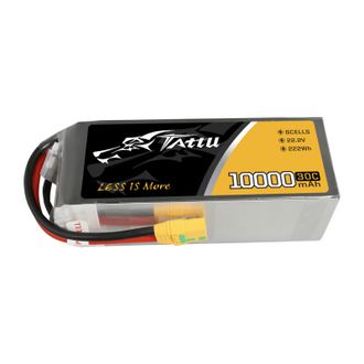 TATTU 10000MAH 22.2V 30C 6S1P LIPO BATTERY PACK WITH XT90 ANTI SPARK PLUG