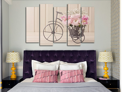 Модульная картина "Декорация цветов. Пионы"