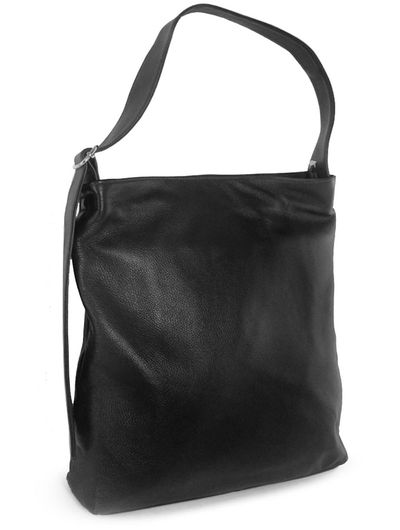 (АРТИКУЛ: 6905/1/7) СУМКА  ЖЕНСКАЯ БОЛЬШАЯ, НАТУРАЛЬНАЯ КОЖА, ЧЕРНАЯ, ШИРОКИЙ РЕМЕНЬ ЧЕРЕЗ ПЛЕЧО