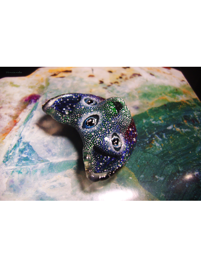 "Всевидящий Муркотик - звёздный путешественник", необычная брошь в стиле фэнтези