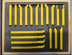 Набор токарных резцов по металлу 8х8 мм из 18 шт (Марка напаек M20)