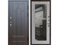 Дверь терморазрыв Модена венге-зеркало Триумф бетон светлый