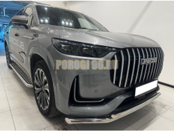 Пороги с накладным листом Папа Тюнинг d53 для JAECOO J8 2024-