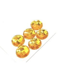 Стразы акриловые пришивные 18 мм, цвет золотой 11