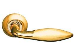 Ручка Арчи для межкомнатной двери, матовое золото/золото