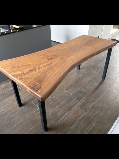 кухонный стол из слэба карагача