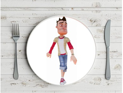 Тарелка Привет Сосед/ Hello Neighbor №6