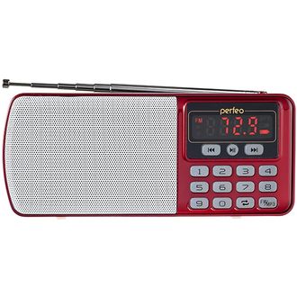 радиоприемник цифровой ЕГЕРЬ FM+ 70-108МГц/ MP3 красный (i120-RED)