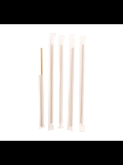 Трубочка для напитков бумажная 8 мм (инд. уп. крафт, 50 шт), 230мм