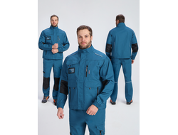 Куртка ProfLineSpecialist (тк.РипСтоп,240), циан/черный