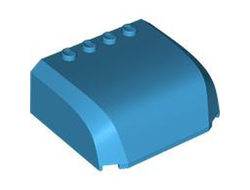 Windscreen 5 x 6 x 2 Curved Top Canopy with 4 Studs, Dark Azure (61484 6488004)