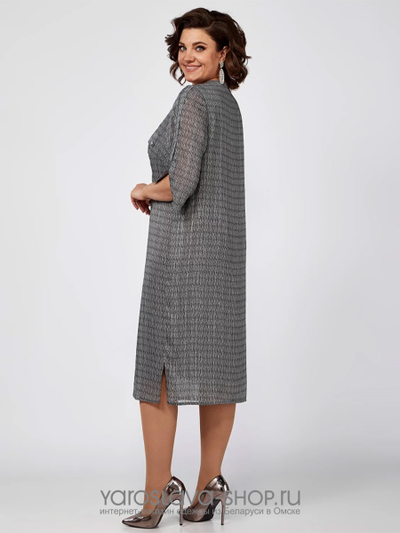 Шифоновое платье серого цвета