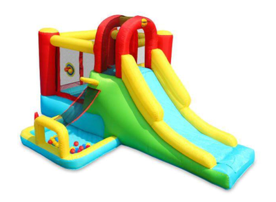 Надувной батут с горкой «Приключение»