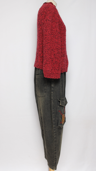 Джинсы "Аппликации " лепестки, квадраты р.46-52