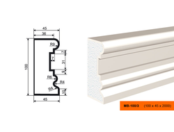 Фасадный молдинг из пенополистирола с покрытием LEPNINAPLAST (Лепнинапласт)  МВ-100/3