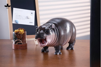 Большой бегемотик Му Денг - Коллекционная ФИГУРКА 1/6 MooDeng Plus Static Animal Model (JXK285) - JXK