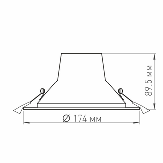 Светильник ArlightLTD-LEGEND-R175-20W (WH, 50 deg)