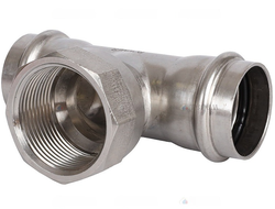 Тройник-переходник ROMMER ВПр-ВР, 35х11/4 ,из нержавеющей стали прессовой
