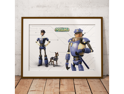 Плакат горизонтальный Робики №7