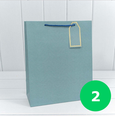 Пакет подарочный "Зигзаги" (микс), 26*32*13 см