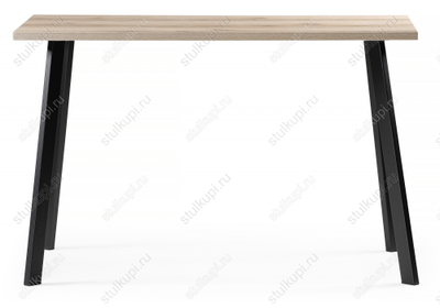 Стол Тринити Лофт 120 25 мм делано светлый / черный матовый