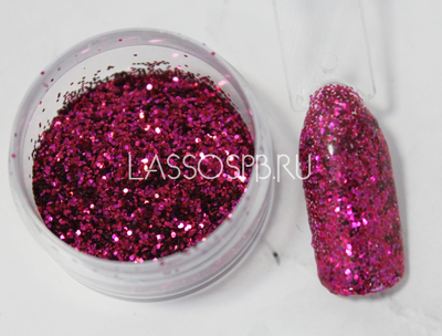 Полиэстровые блёстки глиттер Пурпурный 0,4 мм