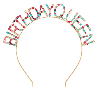 Ободок "Birthday Queen" камни цветные