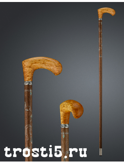 Премиальная трость ручной работы из карельской березы и американского ореха премиум трость на заказ