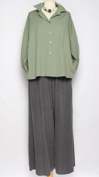 Рубашка хлопок "Большой карман" хаки до р.56