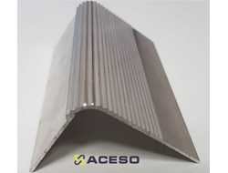 Алюминиевый угловой порог ау-54х42 противоскользящий с рифлением