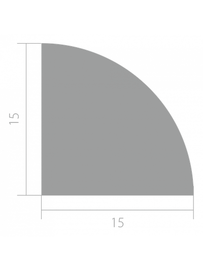 Наличник Ultrawood E2E 0215 i, для дверей, окон, проемов, под покраску, ударопрочный, 2400х15х15мм.